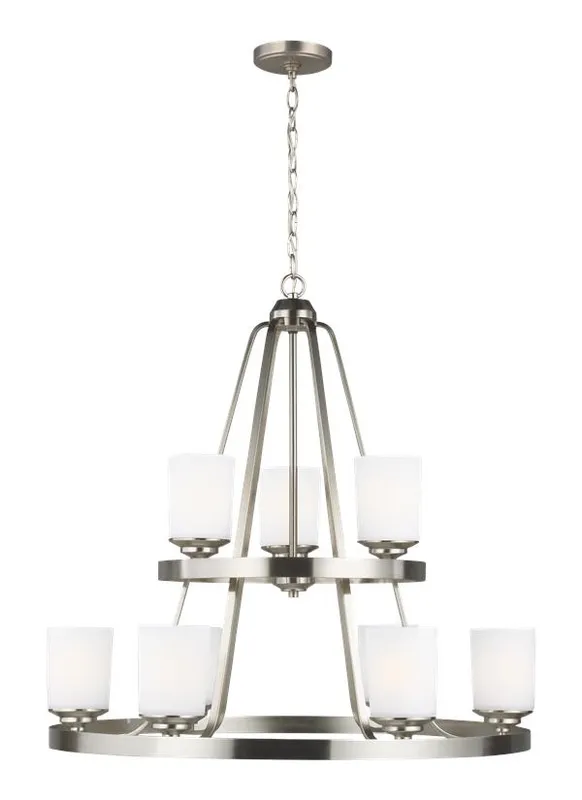 Kemal Collection - Nine Light Chandelier | Finish: Brushed Nickel - 3130709-962 — Warehouse Lighting LED Landscape Lights  