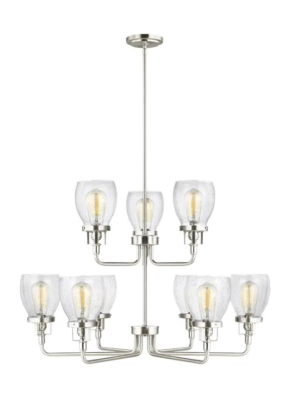 Belton Collection - Nine Light Up Chandelier | Finish: Brushed Nickel - 3214509-962 — Warehouse Lighting LED Landscape Lights  