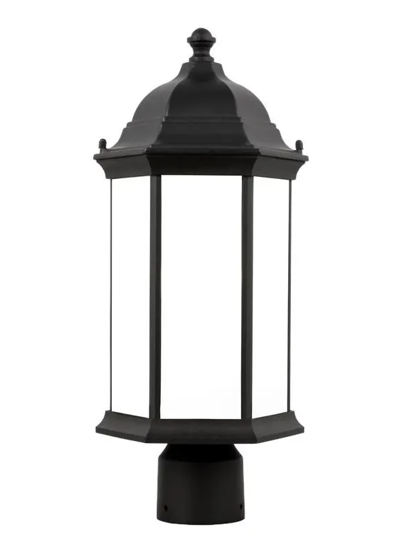 Sevier Collection - Medium One Light Outdoor Post Lantern | Finish: Black - 8238601-12 — Warehouse Lighting LED Lighting Controls  