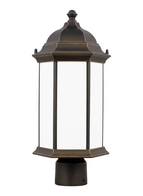 Sevier Collection - Medium One Light Outdoor Post Lantern | Finish: Antique Bronze - 8238651EN3-71 — Warehouse Lighting LED Lighting Controls  