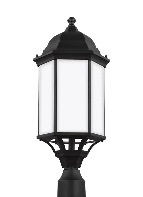 Sevier Collection - Large One Light Outdoor Post Lantern | Finish: Black - 8238751EN3-12 — Warehouse Lighting LED Lighting Controls  
