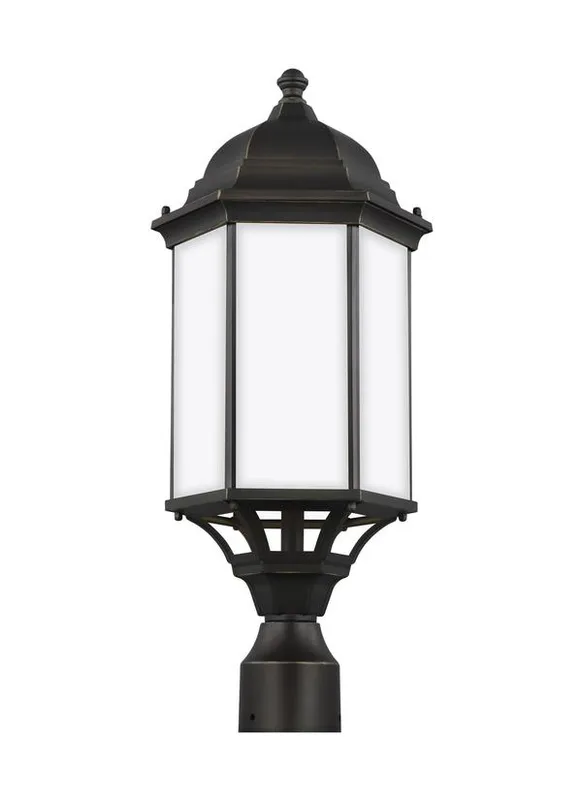 Sevier Collection - Large One Light Outdoor Post Lantern | Finish: Antique Bronze - 8238751-71 — Warehouse Lighting LED Lighting Controls  