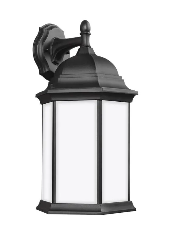 Sevier Collection - Large One Light Downlight Outdoor Wall Lantern | Finish: Black - 8438751-12 — Warehouse Lighting LED Downlights  
