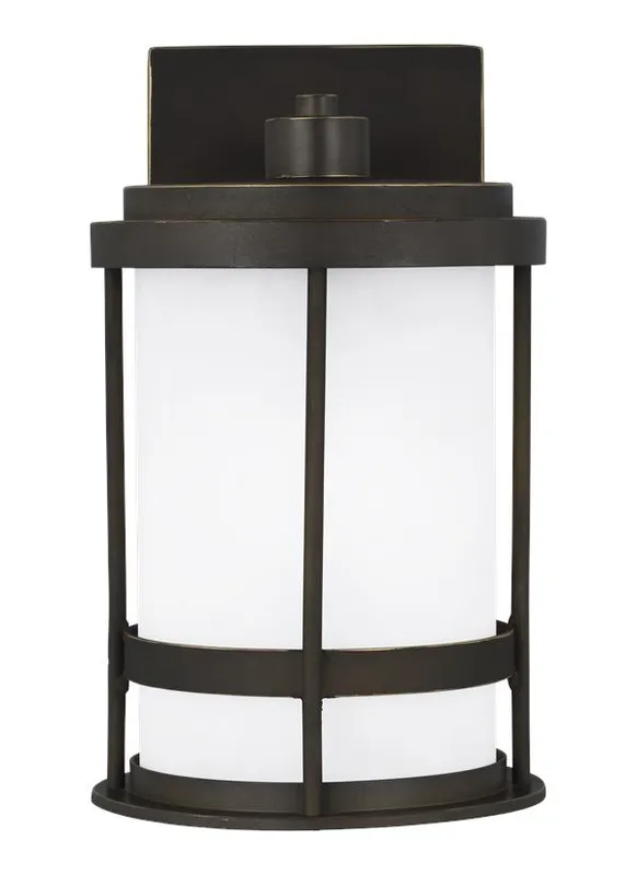 Wilburn Collection - Small One Light Outdoor Wall Lantern | Finish: Antique Bronze - 8590901DEN3-71 — Warehouse Lighting LED Wall Lights  