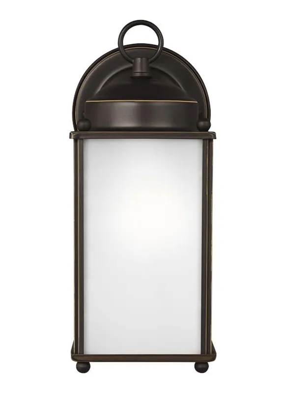 New Castle Collection - Large One Light Outdoor Wall Lantern | Finish: Antique Bronze - 8593001-71 — Warehouse Lighting LED Wall Lights  