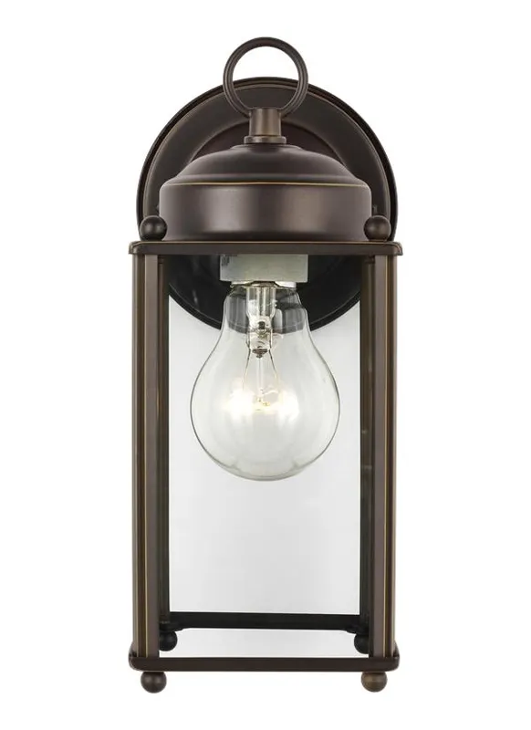 New Castle Collection - Large One Light Outdoor Wall Lantern | Finish: Antique Bronze - 8593-71 — Warehouse Lighting LED Wall Lights  