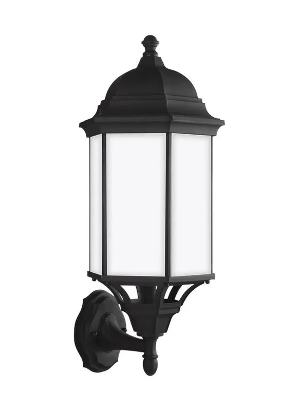 Sevier Collection - Large One Light Uplight Outdoor Wall Lantern | Finish: Black - 8638751-12 — Warehouse Lighting LED Wall Lights  