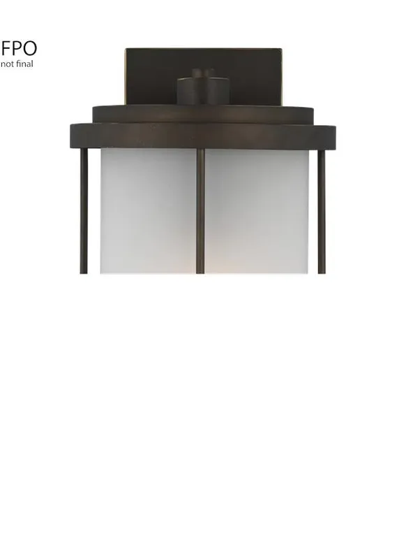 Wilburn Collection - Medium One Light Outdoor Wall Lantern | Finish: Antique Bronze - 8690901EN3-71 — Warehouse Lighting LED Wall Lights  