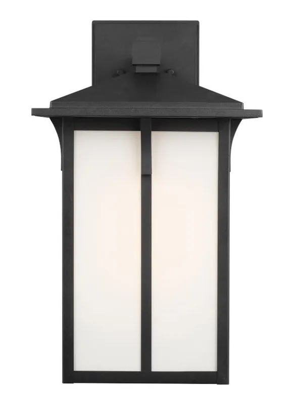 Tomek Collection - Large One Light Outdoor Wall Lantern | Finish: Black - 8752701EN3-12 — Warehouse Lighting LED Wall Lights  