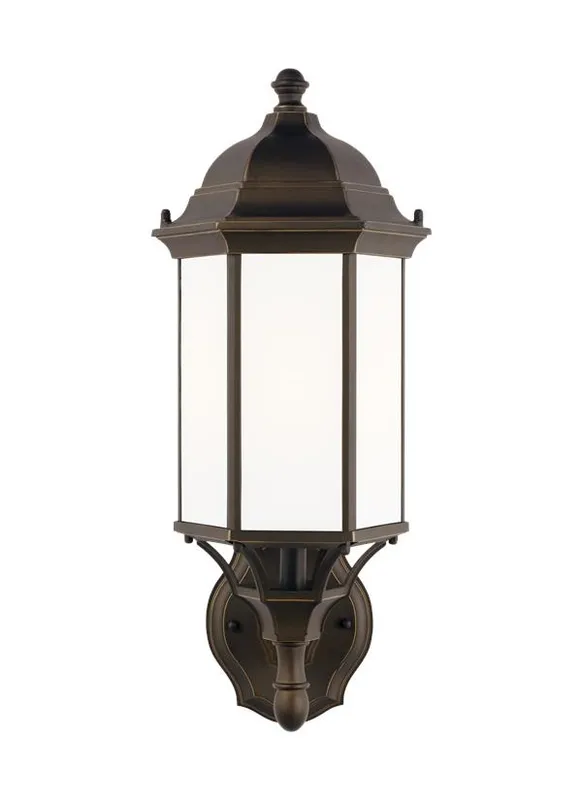 Sevier Collection - Medium One Light Uplight Outdoor Wall Lantern | Finish: Antique Bronze - 8838751-71 — Warehouse Lighting LED Wall Lights  