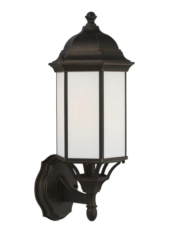 Sevier Collection - Medium One Light Uplight Outdoor Wall Lantern | Finish: Antique Bronze - 8838751EN3-71 — Warehouse Lighting LED Wall Lights  
