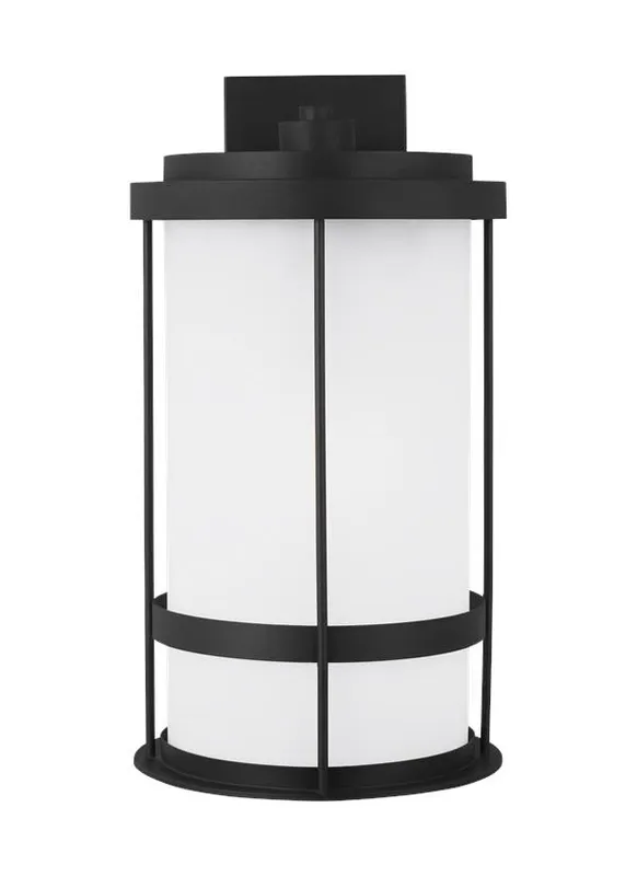 Wilburn Collection - Extra Large One Light Outdoor Wall Lantern | Finish: Black - 8890901-12 — Warehouse Lighting LED Wall Lights  
