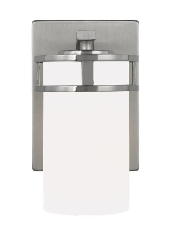 Robie Collection - One Light Wall / Bath Sconce | Finish: Brushed Nickel - 4121601-962 — Warehouse Lighting LED Wall Lights  