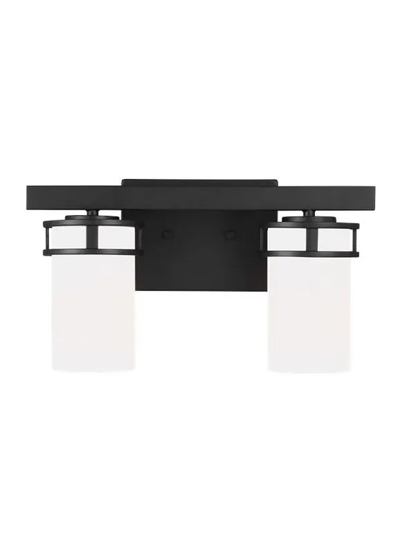 Robie Collection - Two Light Wall / Bath | Finish: Midnight Black - 4421602-112 — Warehouse Lighting LED Wall Lights  