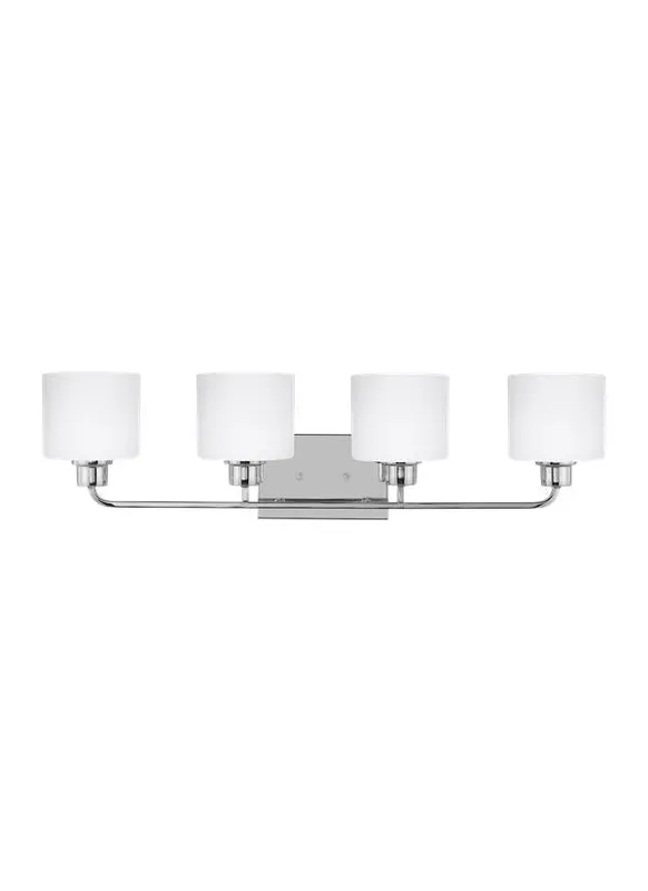 Canfield Collection - Four Light Wall / Bath | Finish: Chrome - 4428804EN3-05 — Warehouse Lighting LED Wall Lights  