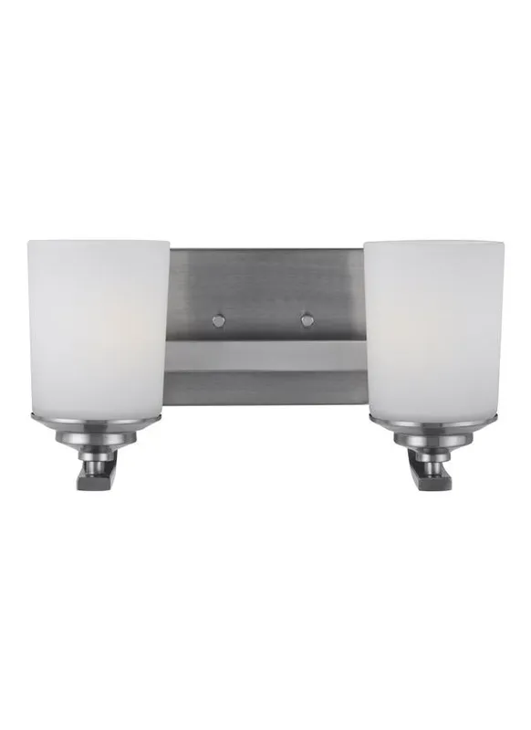 Kemal Collection - Two Light Wall / Bath | Finish: Brushed Nickel - 4430702-962 — Warehouse Lighting LED Wall Lights  