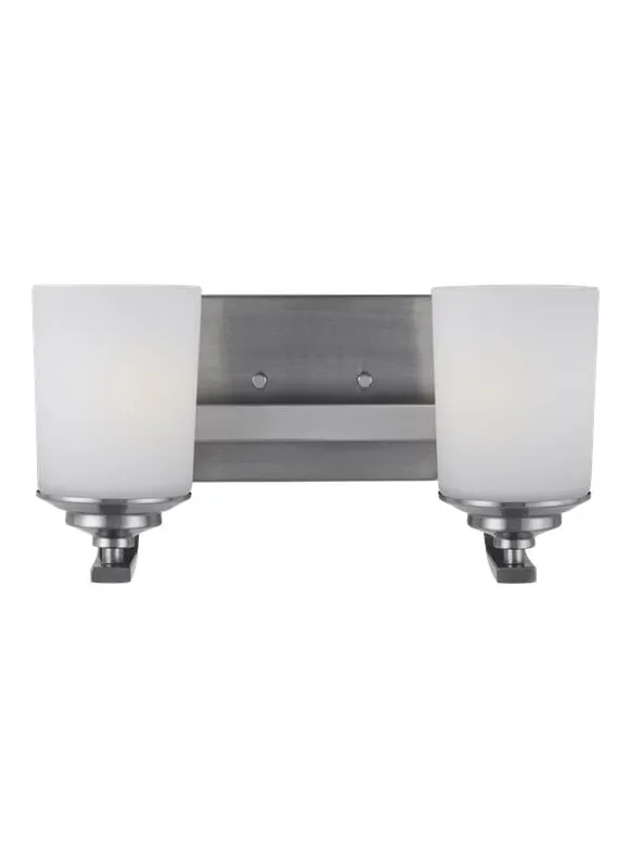 Kemal Collection - Two Light Wall / Bath | Finish: Brushed Nickel - 4430702EN3-962 — Warehouse Lighting LED Wall Lights  