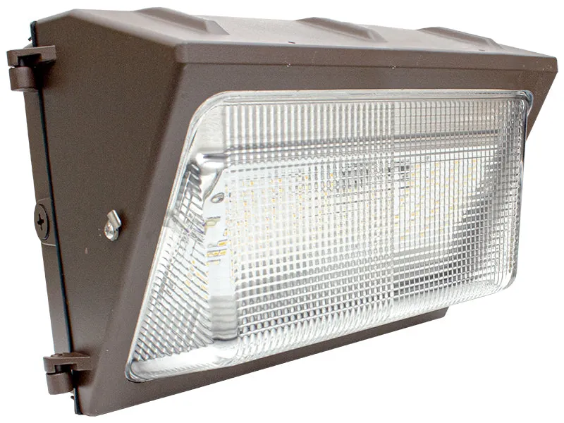 LED Non-Cutoff Wall Pack w/Glass Lens, Wattage Selectable: 50/80/100/120, 120-277V — Warehouse Lighting LED Wall Lights  