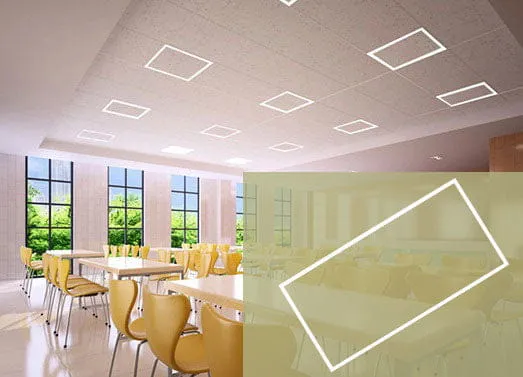 2 x 4 LED Grid Frame Light, 6250 Lumen Max, Wattage and CCT Selectable, 120-277V — Warehouse Lighting LED Downlights  