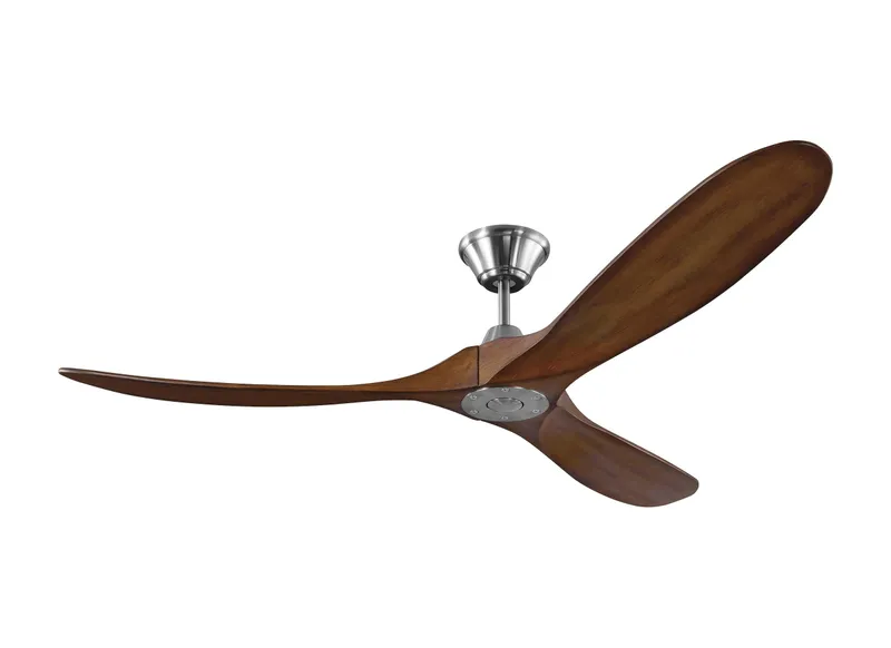 60" Maverick - Brushed Steel with Koa Blades — Warehouse Lighting LED Post Top Lights  