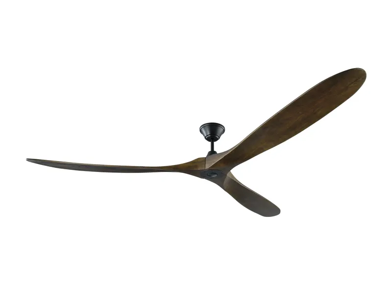 88" Maverick Super Max - Matte Black w/ Walnut Blades — Warehouse Lighting LED Post Top Lights  