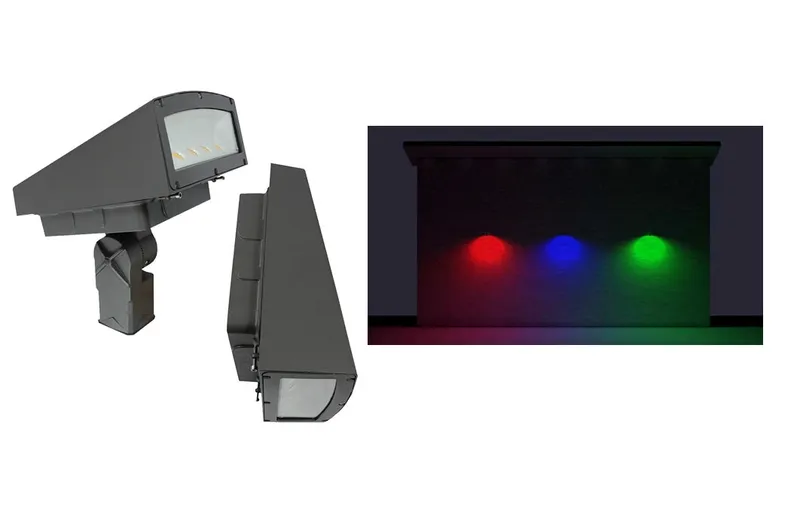 LED Static Color Area, Flood and Wall Light, 60 watt, Blue, Green, Red or Amber CCT — Warehouse Lighting LED Wall Lights 60.0W 