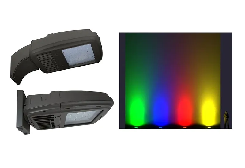 LED Static Color Mini Spot Light, 22 watt, Blue, Green, Red or Amber CCT — Warehouse Lighting LED Flood Lights 22.0W 
