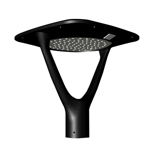 LED Dual Arm Architectural Aeroform Square Post Top Light, 100 watt — Warehouse Lighting LED Area Lights 100.0W 3000K