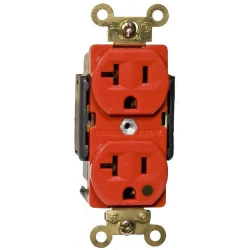 Hospital Grade Duplex Receptacle Red 20A-125V — Warehouse Lighting LED Landscape Lights  