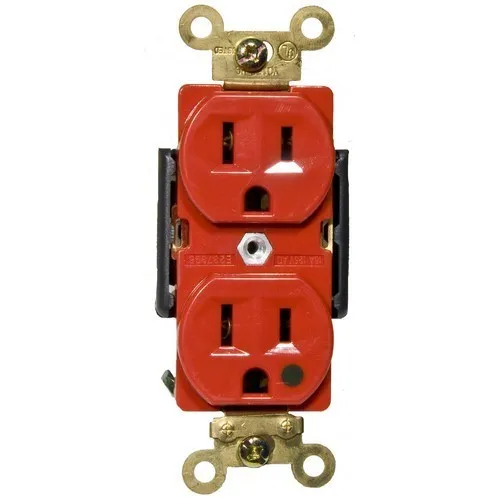 Hospital Grade Duplex Receptacle Red 15A-125V — Warehouse Lighting LED Landscape Lights  