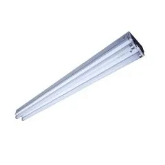 8 Foot Strip Light Fixture; 2 or 4 Lamp Positions; LED Ready, White Reflector — Warehouse Lighting LED Linear Lights  3000K