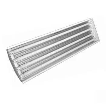 4 Foot Linear High Bay Fixture; 4 or 6 Lamp Positions; LED Ready — Warehouse Lighting LED Linear Lights  