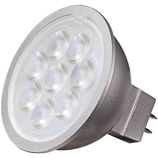 12 PK SATCO 6.5W; LED MR16 LED; 3000K; 40 deg. beam spread; GU5.3 base; 12V AC/DC; Carded — Warehouse Lighting LED Bulbs & Lamps 6.5W 3000K