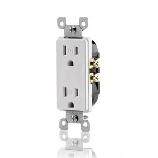 Tamper Resistant Duplex Receptacle, 15 Amp, 125V (White, Gray, Black, Ivory, Brown) — Warehouse Lighting LED Landscape Lights  4000K