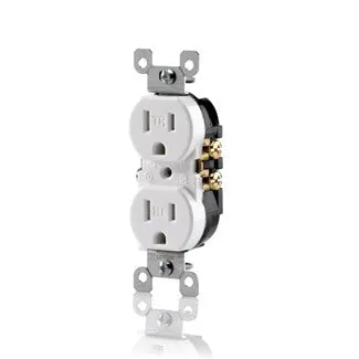 Tamper Resistant Duplex Receptacle, 15 Amp, 125V (White, Black, Ivory, Light Almond, Brown) — Warehouse Lighting LED Landscape Lights  