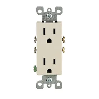 Residential Grade Duplex Receptacle, 15 Amp, 125V (Light Almond, Gray, Black) — Warehouse Lighting LED Landscape Lights  