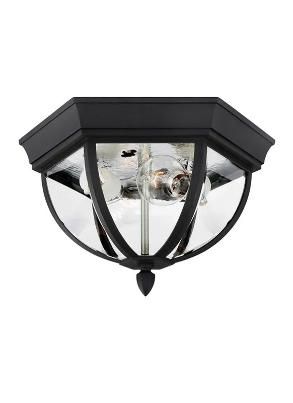 78136-12, Two Light Outdoor Ceiling Flush Mount , Wynfield Collection — Warehouse Lighting LED Post Top Lights  