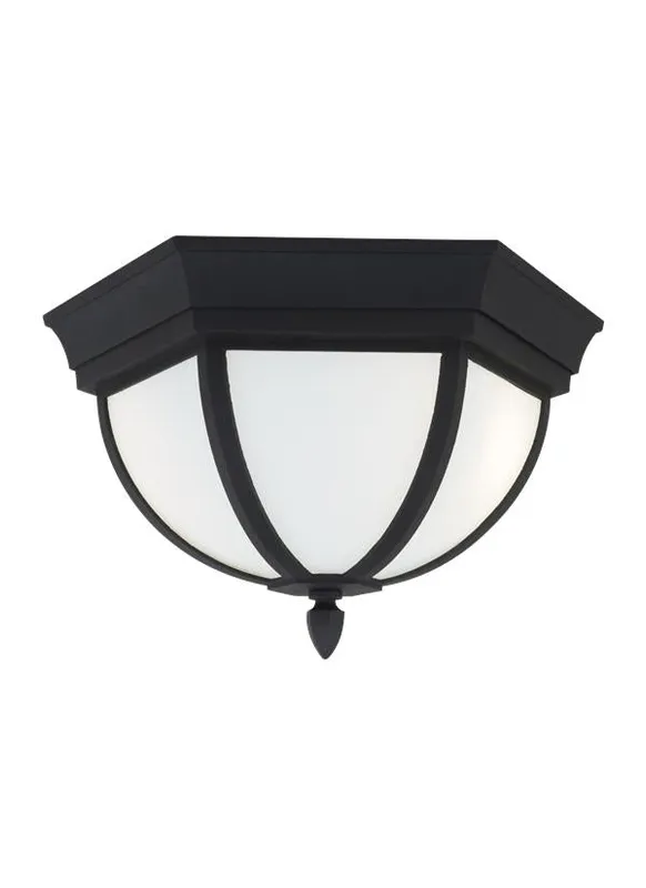 79136EN3-12, Two Light Outdoor Ceiling Flush Mount , Wynfield Collection — Warehouse Lighting LED Post Top Lights  