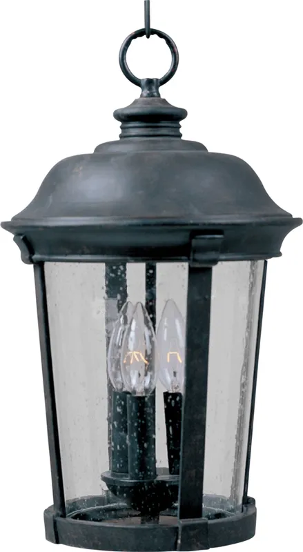 Dover Cast 3-Light Outdoor Hanging Lantern — Warehouse Lighting LED Landscape Lights 10.0W 