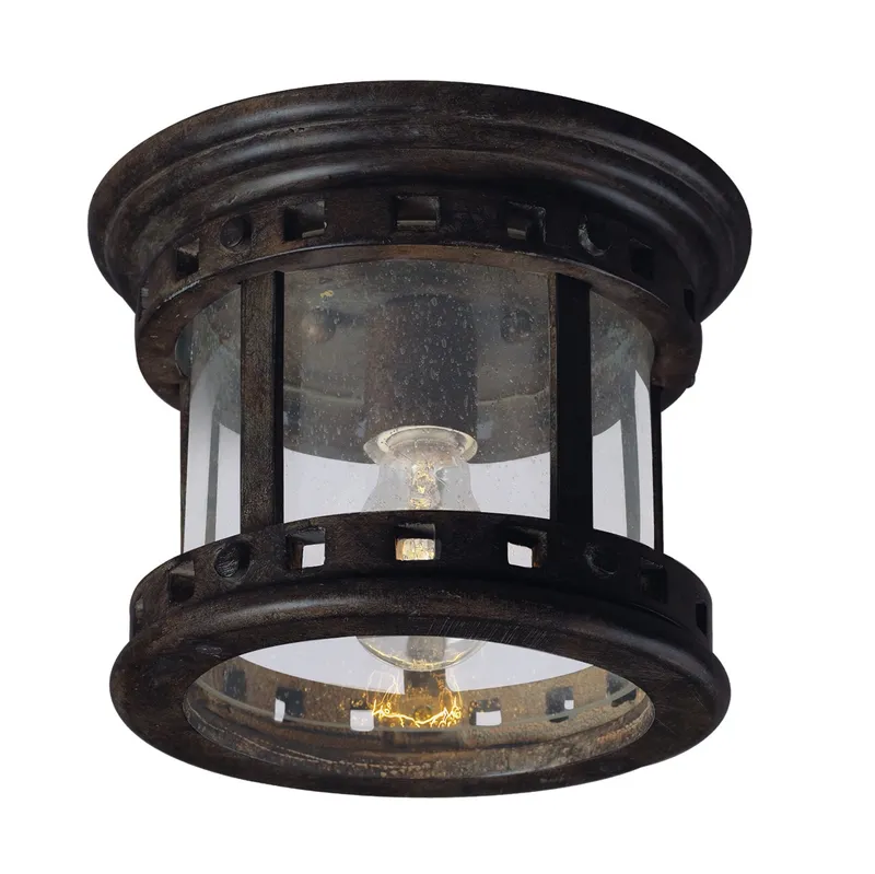 Santa Barbara Cast 1-Light Outdoor Ceiling Mount — Warehouse Lighting LED Post Top Lights 10.0W 