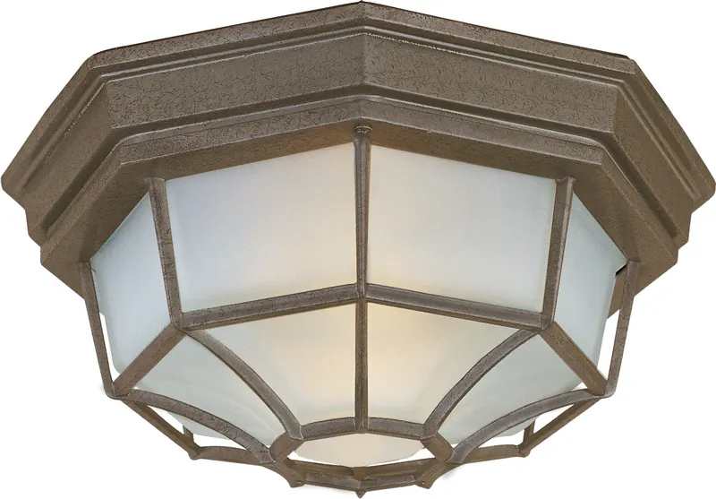 Crown Hill 2-Light Outdoor Ceiling Mount — Warehouse Lighting LED Post Top Lights 10.0W 