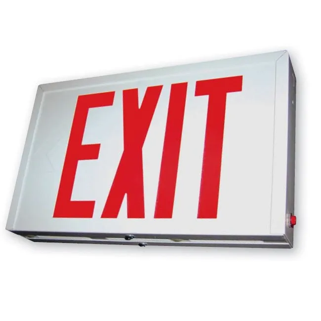 LED Steel Exit Sign, Single/Double Face — Warehouse Lighting LED Exit & Emergency  