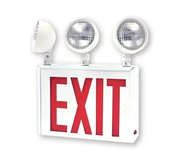 New York City Approved LED Exit/Emergency Combo, 2/3 Heads, Single Face — Warehouse Lighting LED Exit & Emergency  