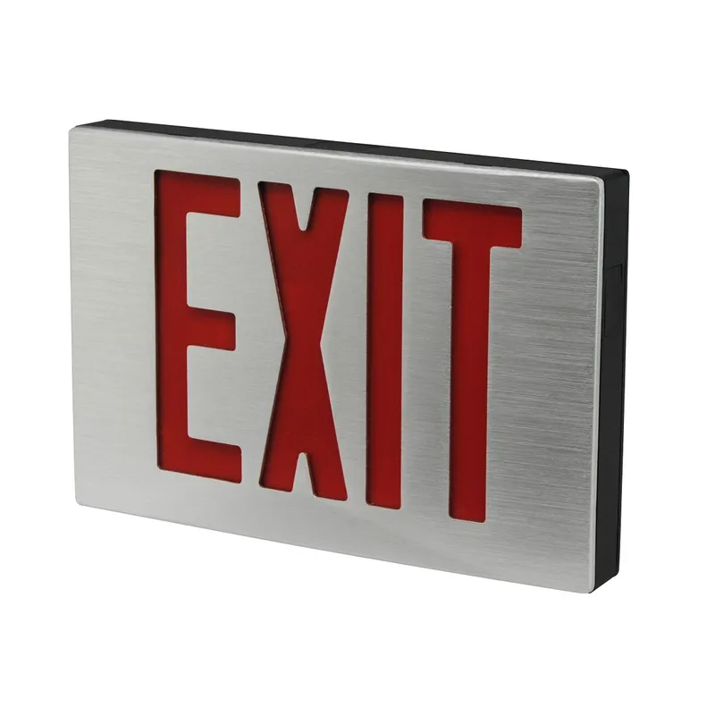 LED NYC Approved Die-Cast Aluminum Exit Sign, Single Face — Warehouse Lighting LED Exit & Emergency  
