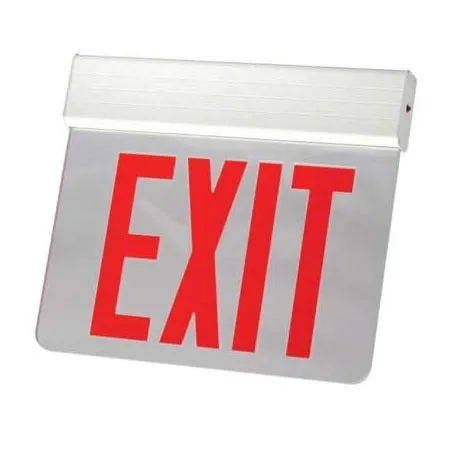 LED NYC Approved Aluminum Edge Lit Exit Sign, Single Face — Warehouse Lighting LED Exit & Emergency  