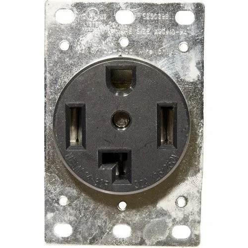 Flush Dryer Receptacle 30A Black — Warehouse Lighting LED Landscape Lights  