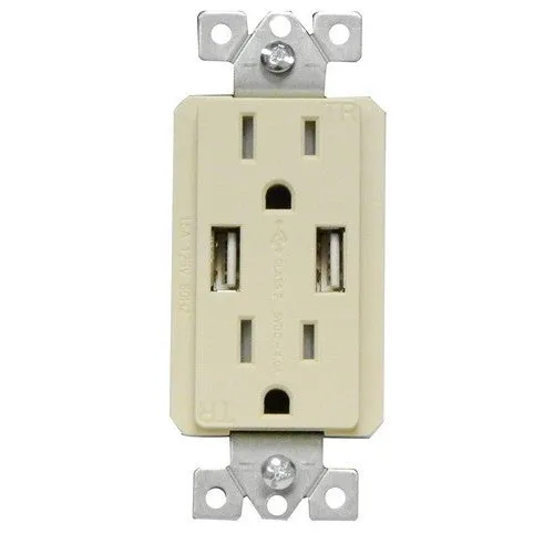 Decorative USB Chargers & Tamper Resistant Duplex Receptacle — Warehouse Lighting LED Landscape Lights  