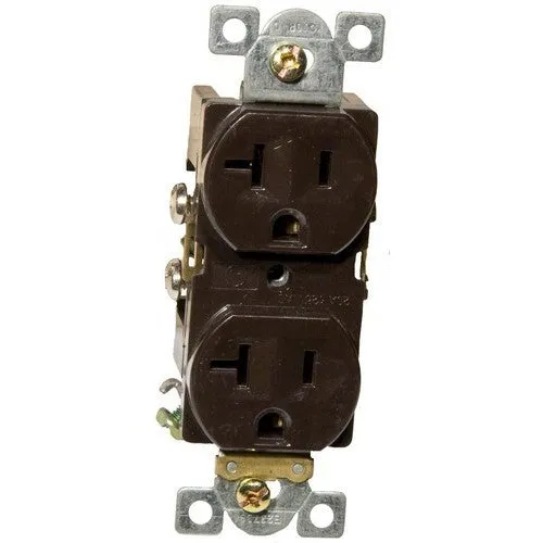 Commercial Duplex Receptacle -20A 125V Brown — Warehouse Lighting LED Landscape Lights  