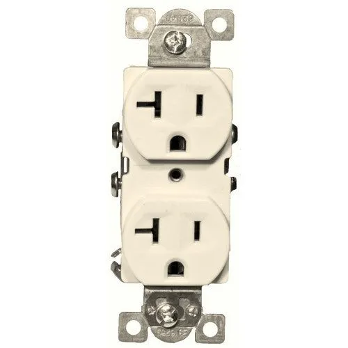 Commercial Duplex Receptacle -20A 125V White — Warehouse Lighting LED Landscape Lights  