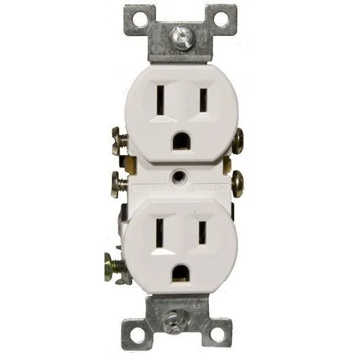 Commercial Duplex Receptacle -15A 125V White — Warehouse Lighting LED Landscape Lights  